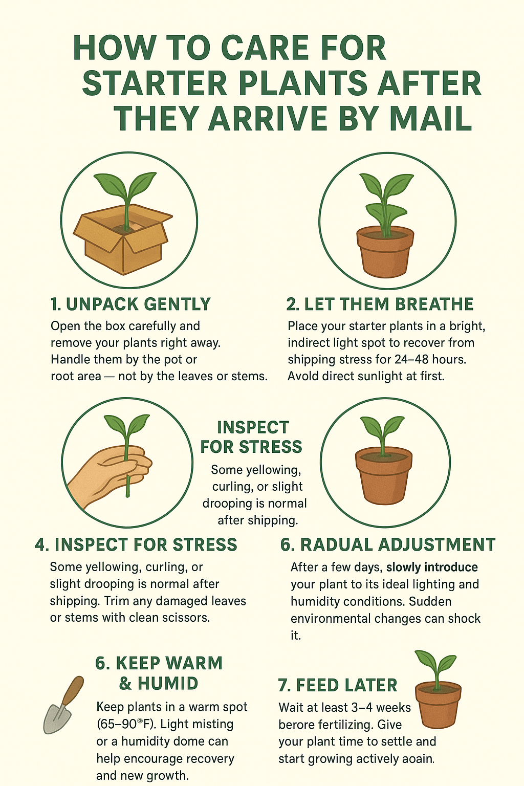 How to Care for Starter Plants After They Arrive by Mail